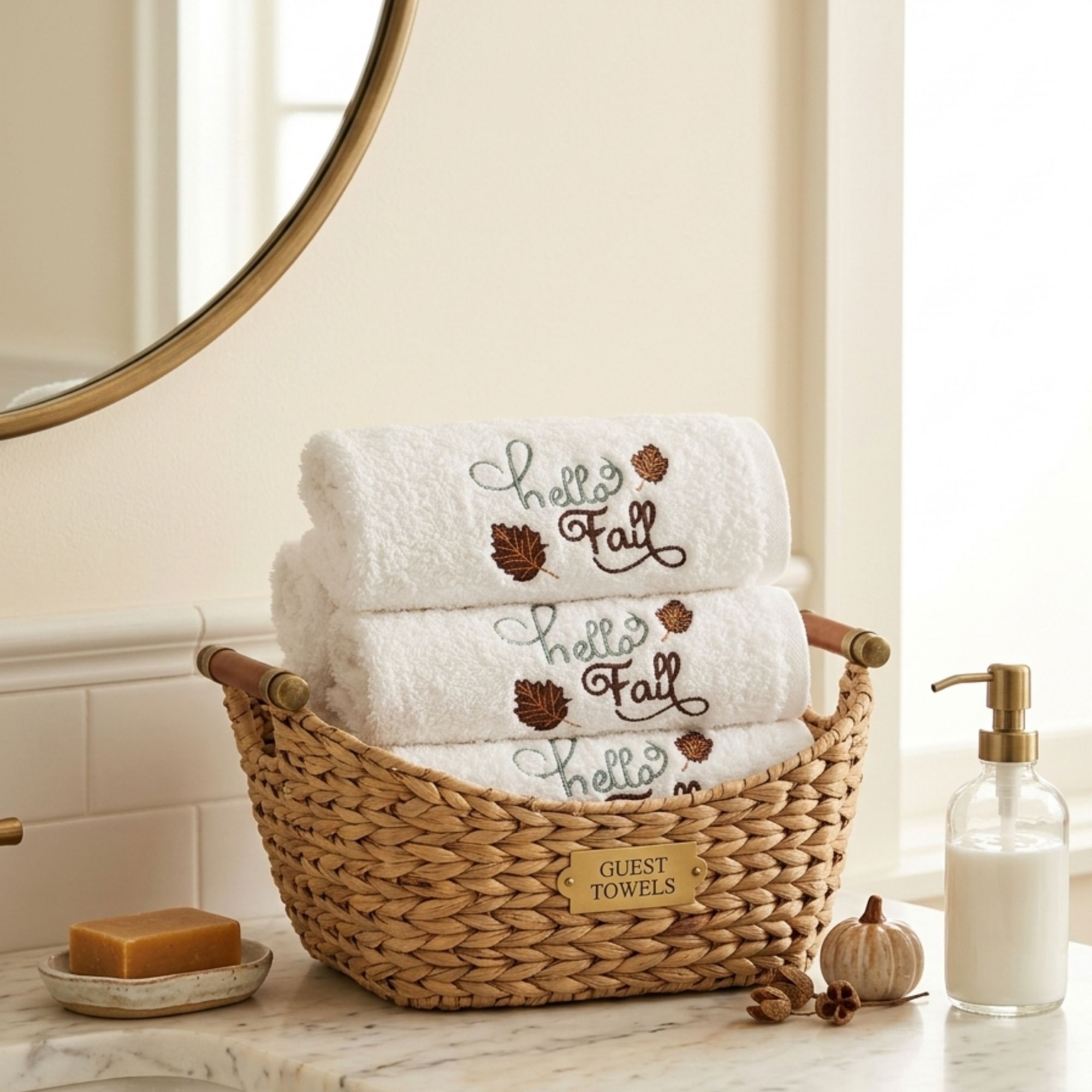 Hello Fall Guest Towel (2)