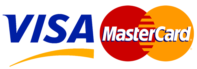 We Accept Visa and Mastercard